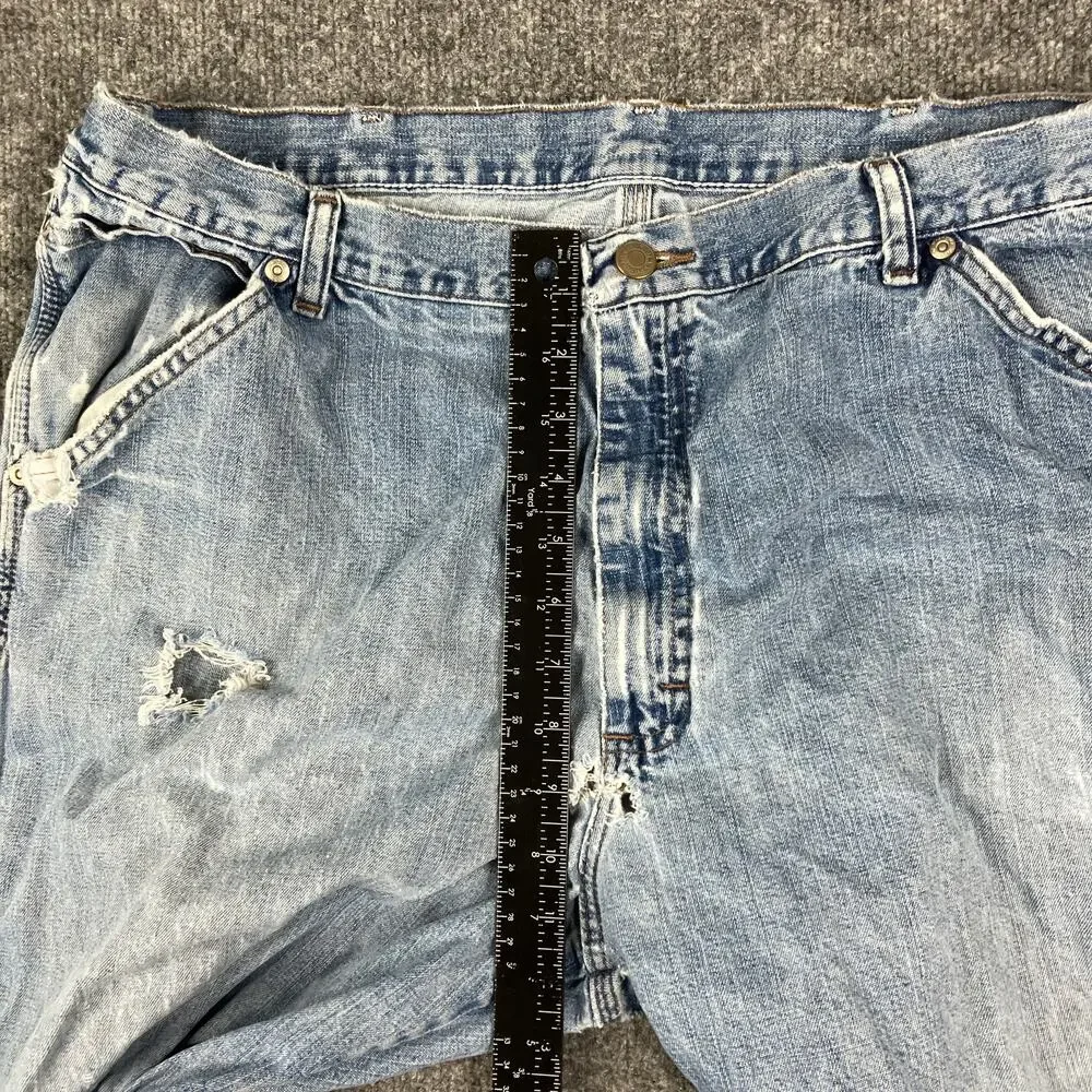 Wrangler Carpenter Jeans Mens 38x30‎ Blue Relaxed Fit Workwear Utility Denim